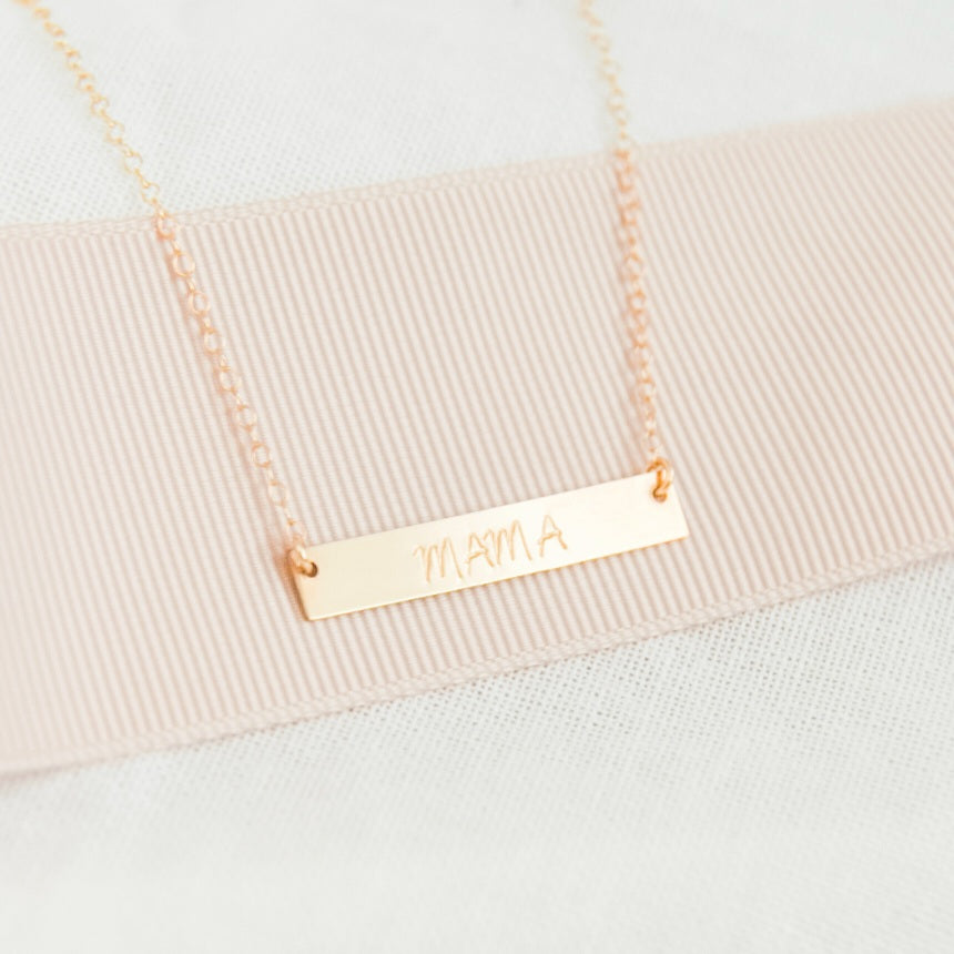 Personalised Gold Bar Necklace