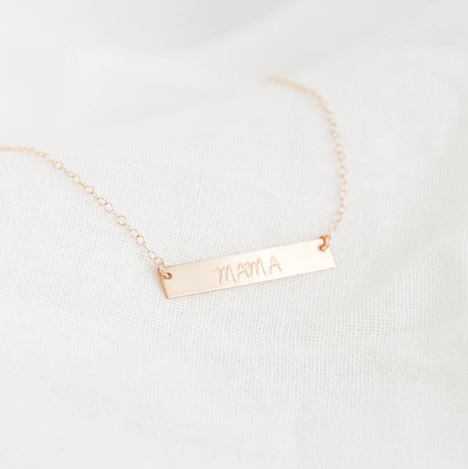 Personalised Gold Bar Necklace