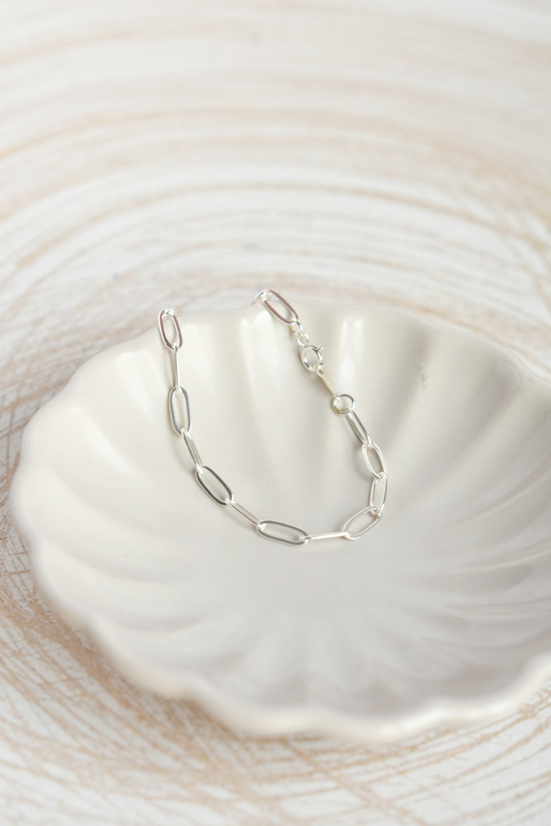 Drawn Cable Chain Bracelet in Sterling Silver