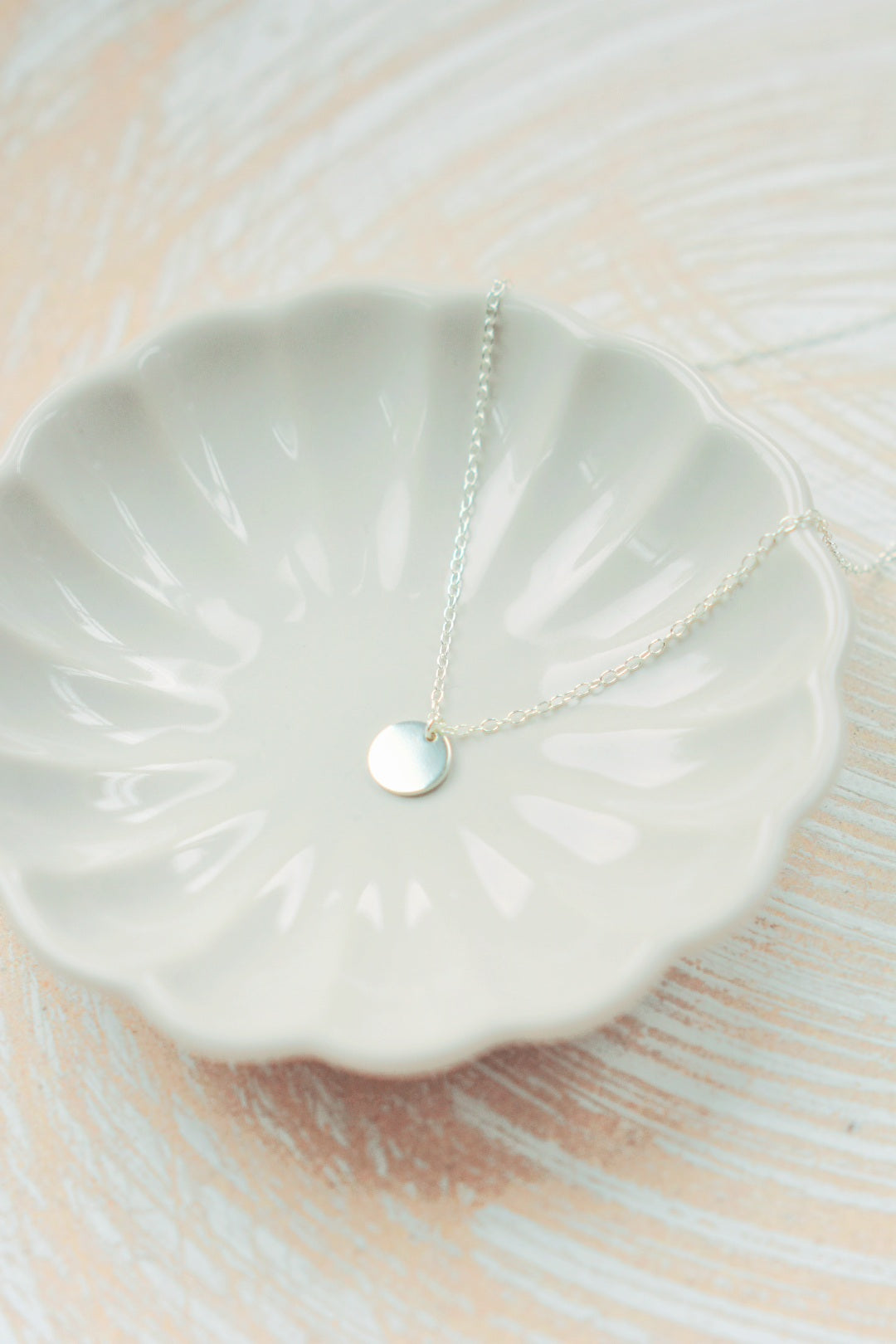 Sterling Silver Mini Disc Necklace