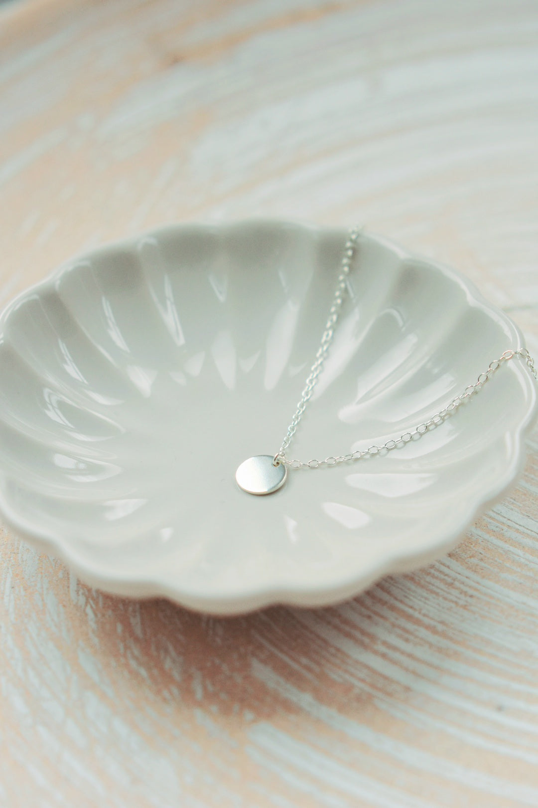 Sterling Silver Mini Disc Necklace