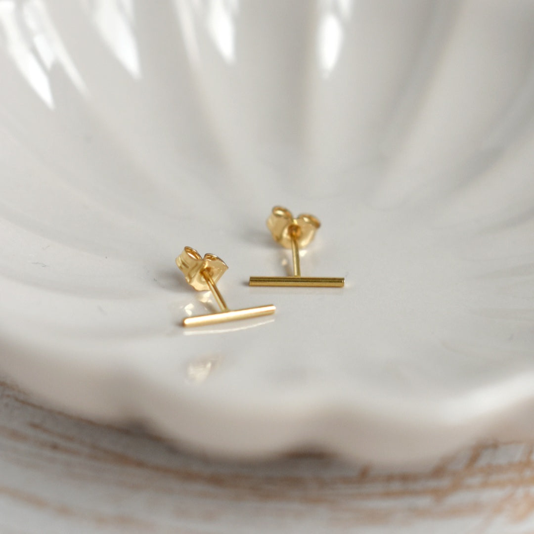 January Eleven  - Gold filled Bar studs