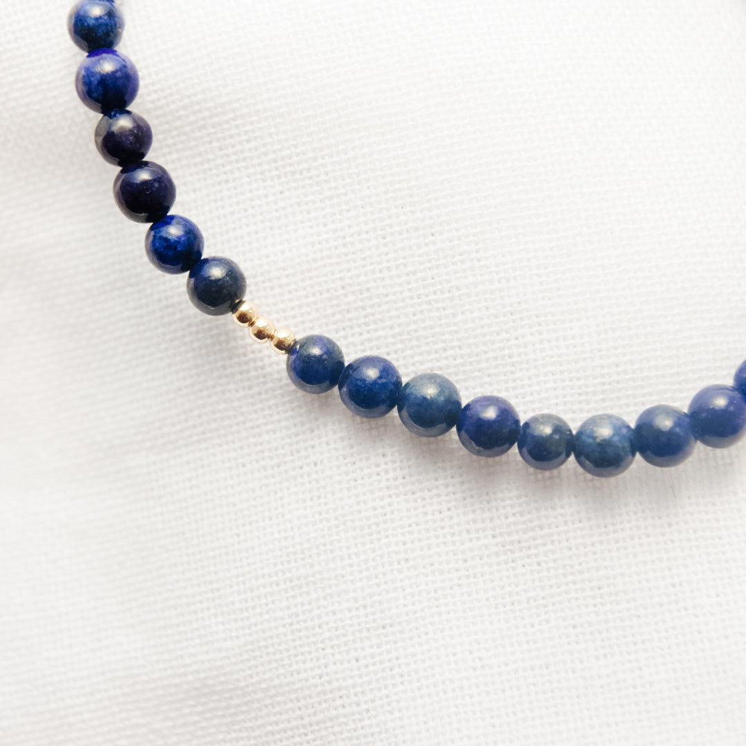 Lapis Lazuli Gemstone Bracelet-bracelet-January Eleven