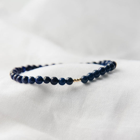 Lapis Lazuli Gemstone Bracelet-bracelet-January Eleven