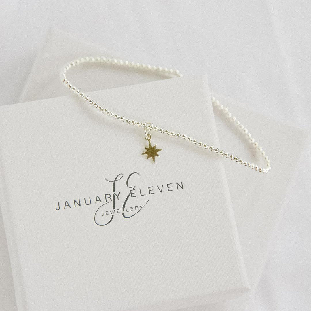 Pole Star Charm Beaded Bracelet-bracelet-January Eleven