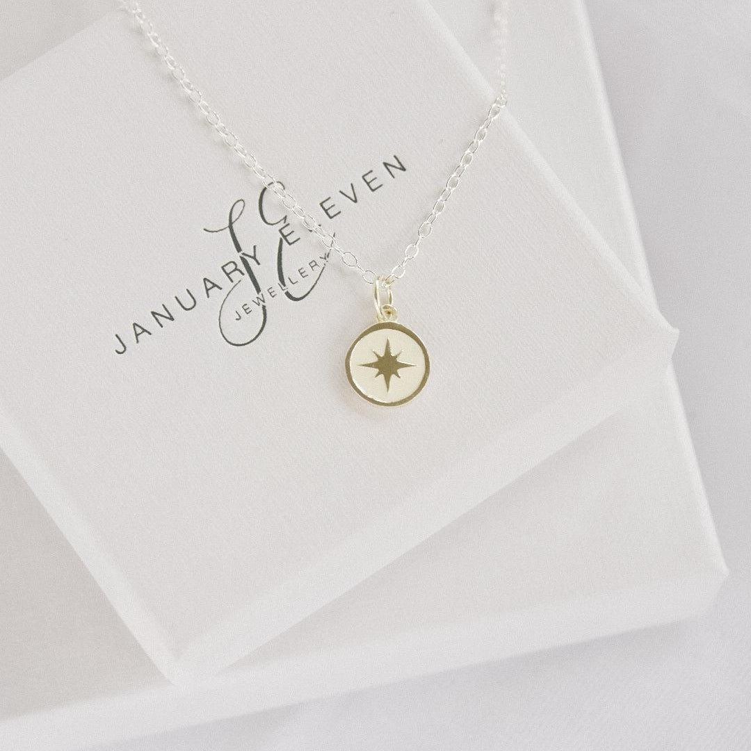 Sterling Silver Pole Star Necklace-necklace-January Eleven