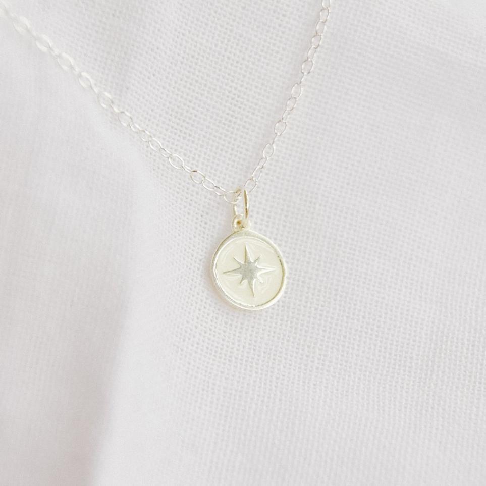 Sterling Silver Pole Star Necklace-necklace-January Eleven