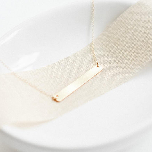 Gold Bar Necklace-necklace-January Eleven
