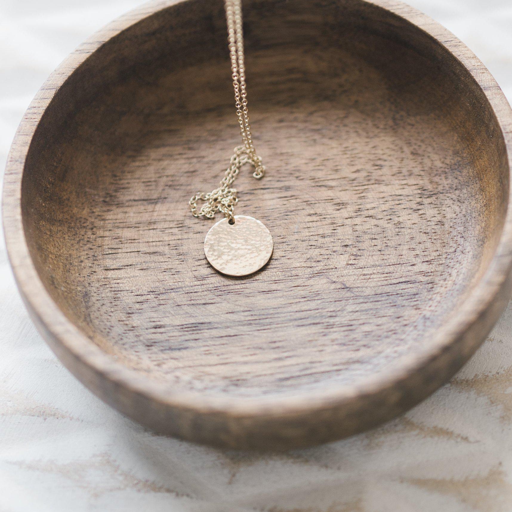 Delicate Solid Gold Disc Necklace By LINDSAY PEARSON |  notonthehighstreet.com