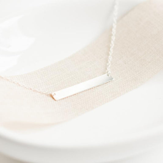 Sterling Silver Bar Necklace-necklace-January Eleven
