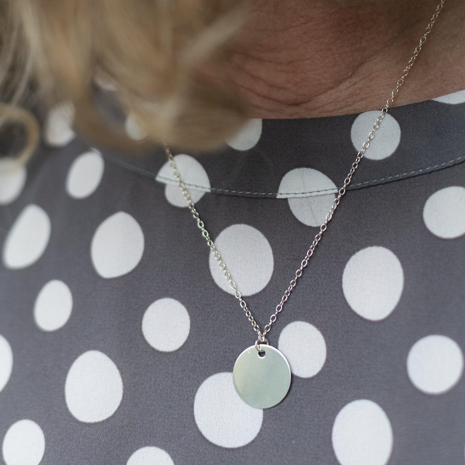 Sterling Silver Disc necklace-necklace-January Eleven