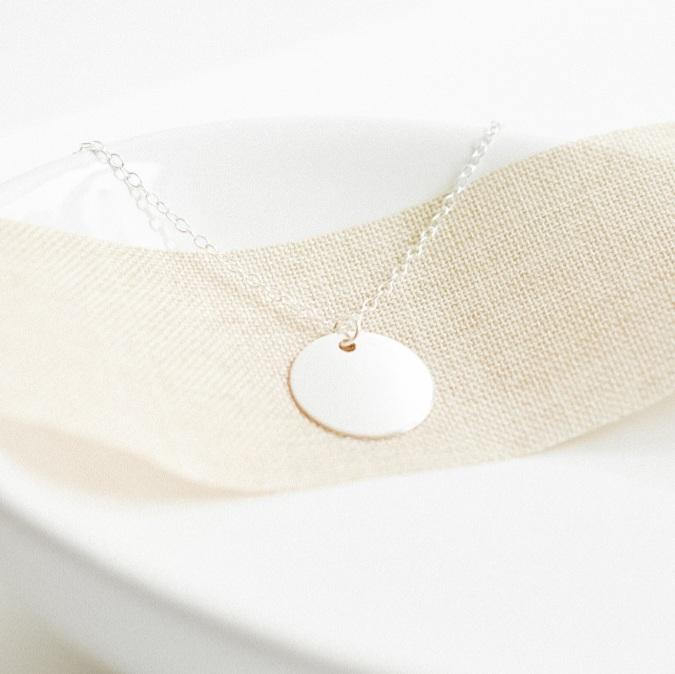 Sterling Silver Disc necklace-necklace-January Eleven