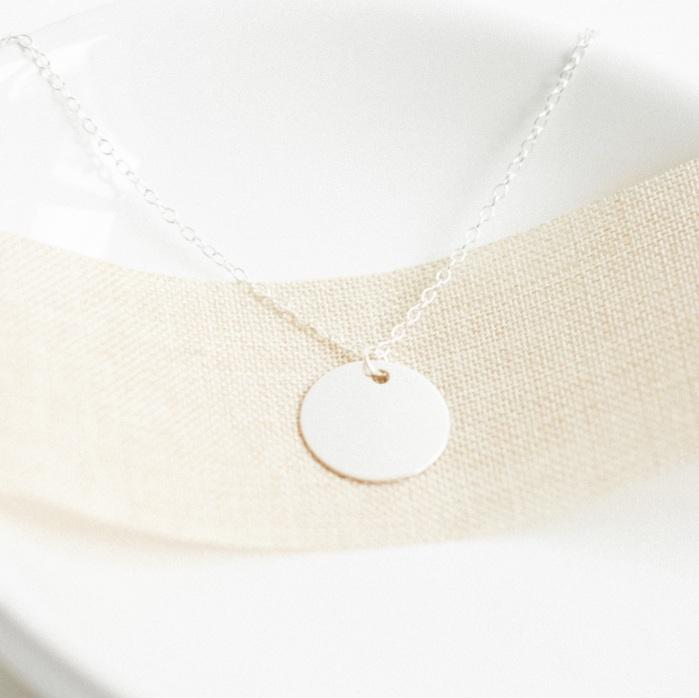 Sterling Silver Disc necklace-necklace-January Eleven