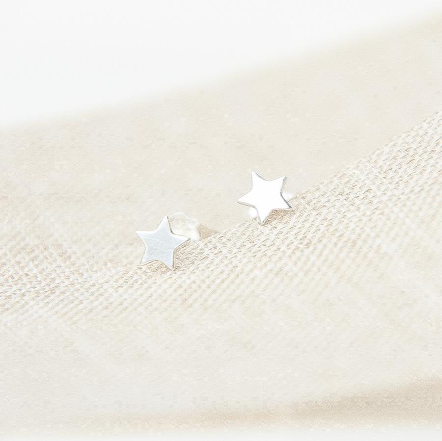 Sterling Silver Star Earrings-earrings-January Eleven
